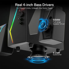 Speakers Gaming Redragon Anvil Pro GS520-PRO 2.1 RGB Subwoofer - King Tech
