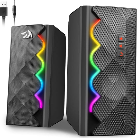 Speakers Gaming Redragon Rhapsody GS522 2.0 RGB Touch (USB/Aux) - King Tech