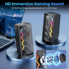 Speakers Gaming Redragon Rhapsody GS522 2.0 RGB Touch (USB/Aux) - King Tech