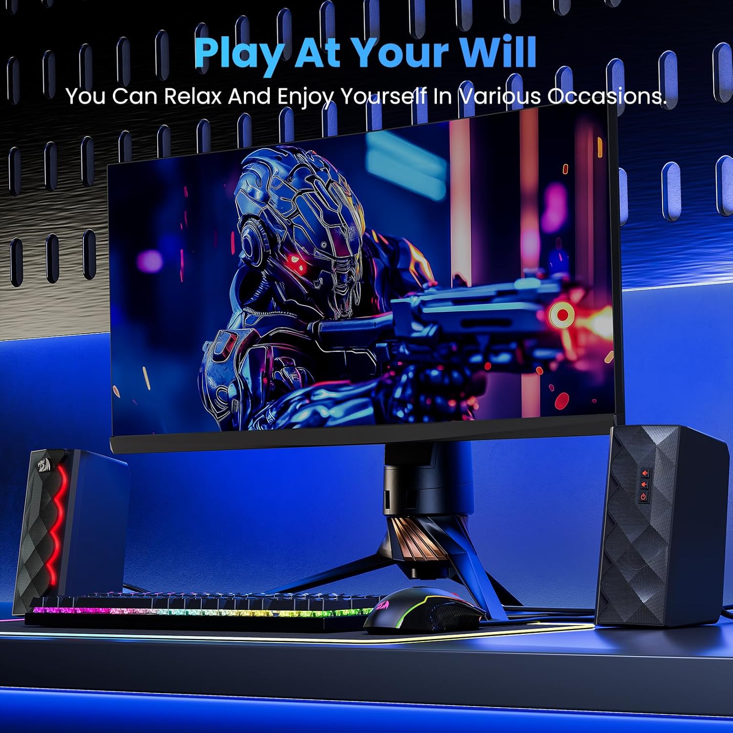 Speakers Gaming Redragon Rhapsody GS522 2.0 RGB Touch (USB/Aux) - King Tech