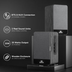 Speakers Redragon Adagio GS813 Wireless Wooden 2.0 BT/AUX/TF/USB