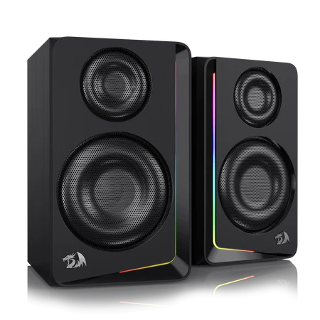 Speakers Redragon Andante GS812 Wireless RGB Wooden 2.0 BT/AUX - King Tech