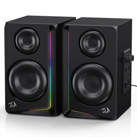 Speakers Redragon Andante GS812 Wireless RGB Wooden 2.0 BT/AUX - King Tech