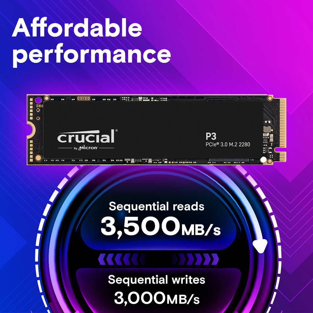 SSD Crucial M.2 NVME P3 1TB - King Tech