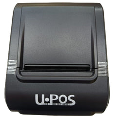 Black U-POS printer on a white background