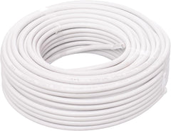 Vero Tech RG6 Coaxial Satellite Cable - White, 96 Braid, 50 Yards
