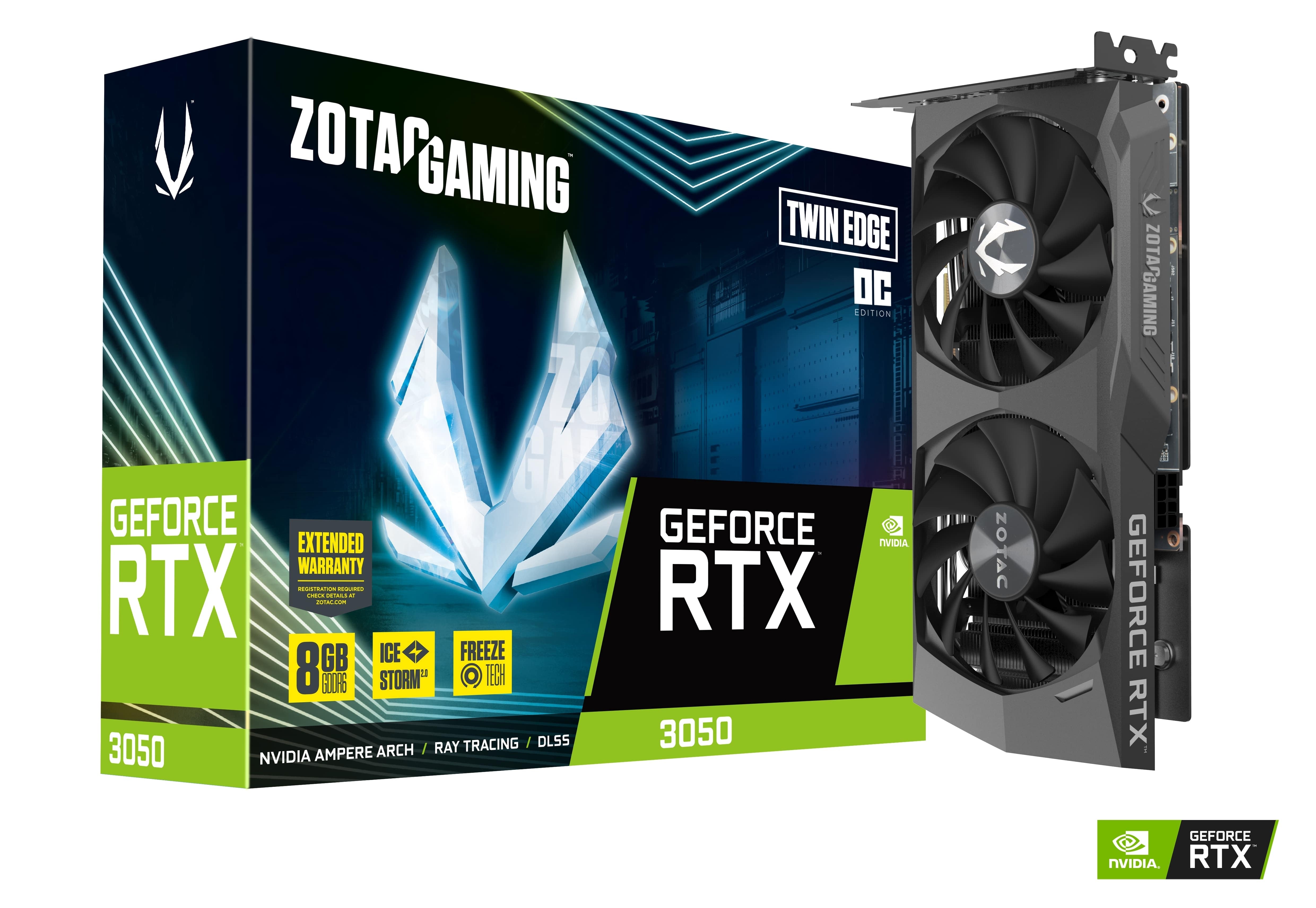 VGA Zotac Gaming PCI GeForce Twin Edge OC RTX3050 8GB DDR6 - King Tech