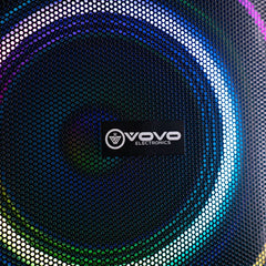 Vovo V-2875 Rechargeable Multimedia Bluetooth Speaker - Double 8 Inch