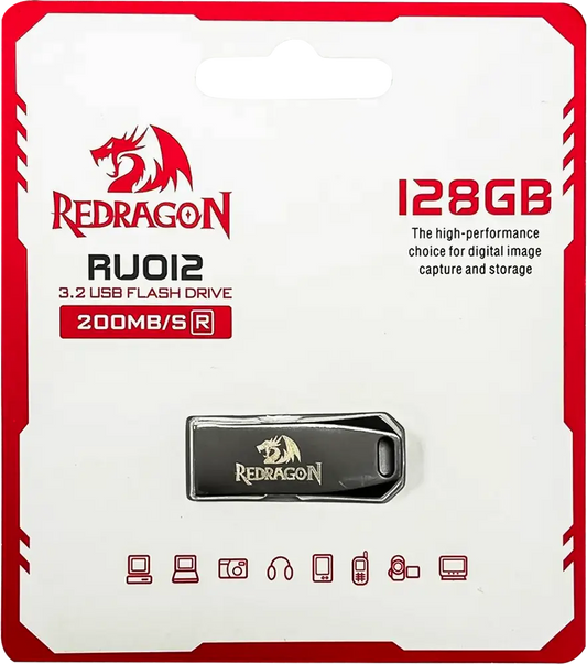 ذاكرة فلاش Redragon USB3.2 سعة 200 ميجابايت و128 جيجابايت