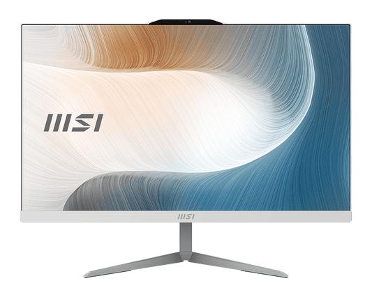 جهاز كمبيوتر الكل في واحد MSI Modern AM242 12M (23.8 بوصة FHD، Core i5-1235U، ذاكرة وصول عشوائي (RAM) سعة 16 جيجابايت، قرص SSD سعة 512 جيجابايت)