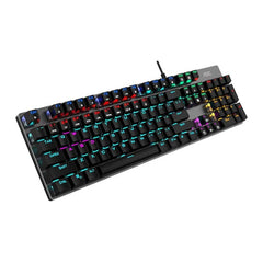 AOC GK410 Wired Mechanical Gaming Keyboard - Square Keycaps, Blue Switches