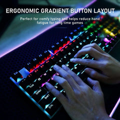AULA F2088 Wired Mechanical Gaming Keyboard - Black