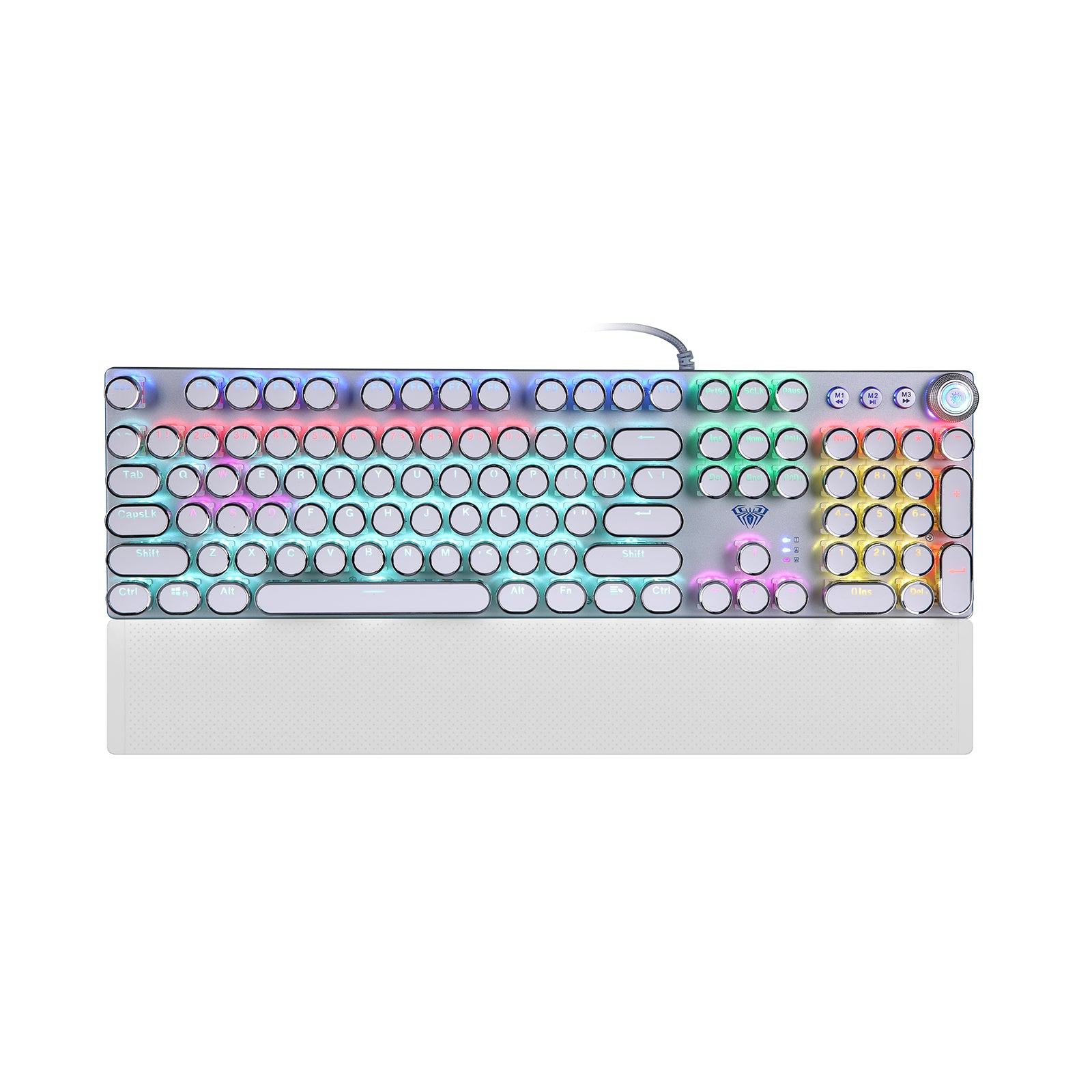 Keyboard USB Gaming Mechanical Aula F2088 Silver