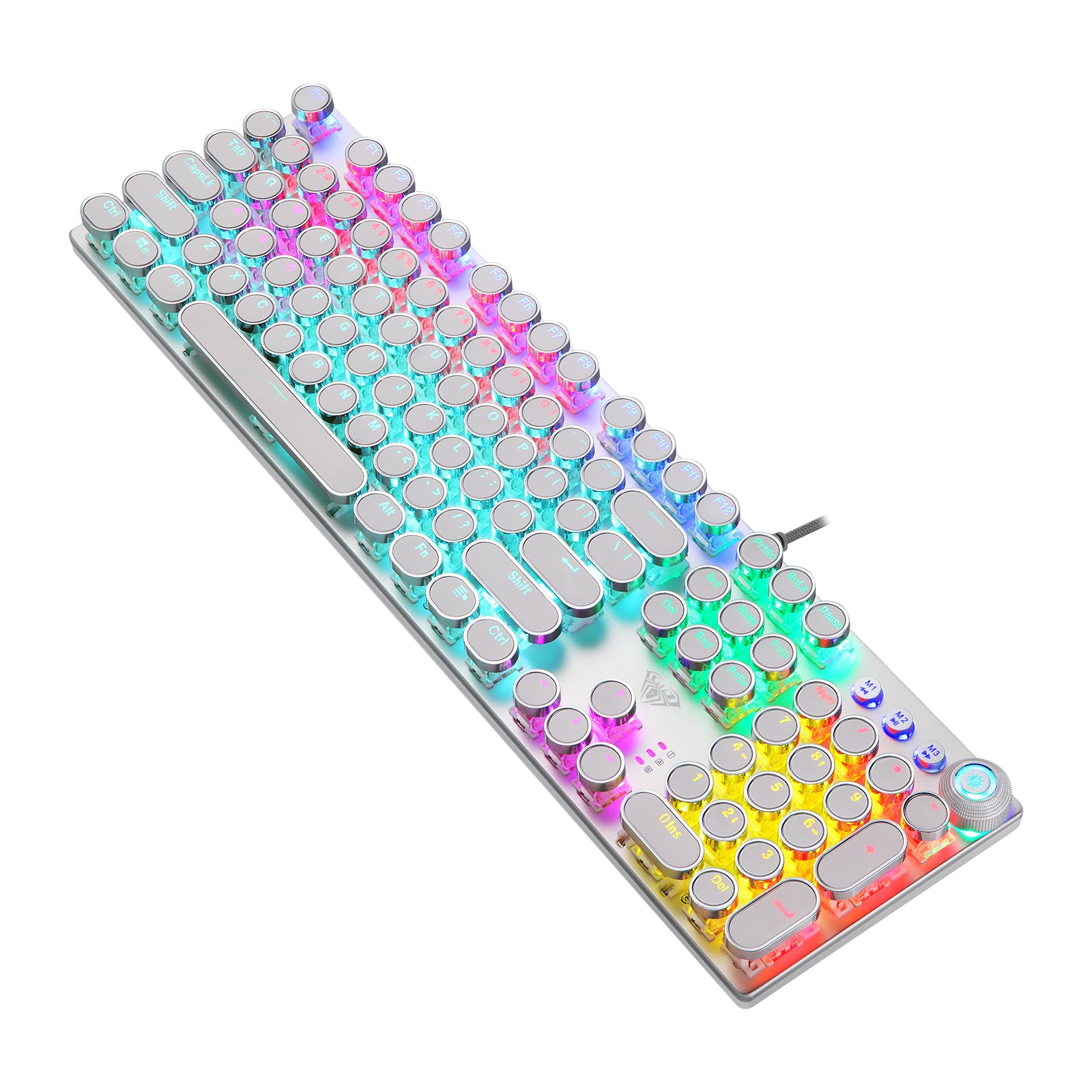 Keyboard USB Gaming Mechanical Aula F2088 Silver
