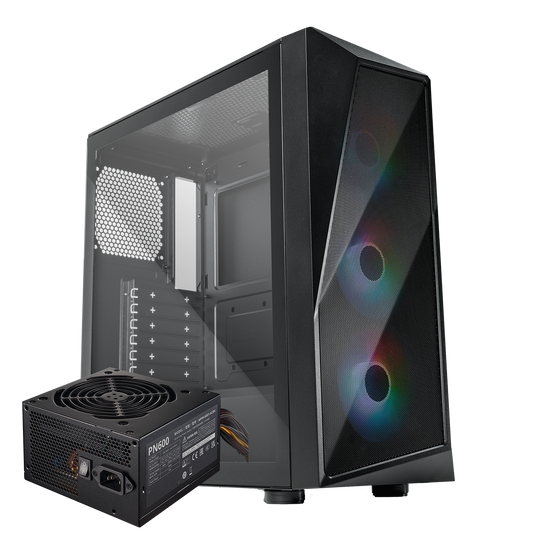 Custom PC | Intel Core i5-12400 - 16GB DDR4 RAM - 256GB SSD + 2TB HDD - Intel UHD Graphics 730 - Cooler Master CMP520 Case + 600W PSU