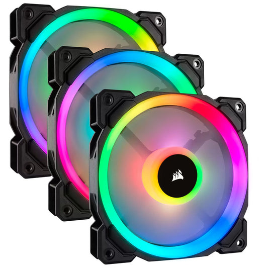 Case Fan Corsair LL120 RGB (120mm, 3-Pack with Controller) - King Tech