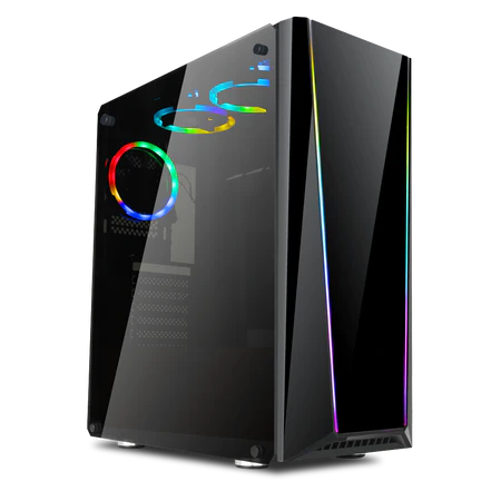 كيس جيمنج ريد دراجون تيلجيت GC-702 ATX متوسط ​​البرج TG RGB