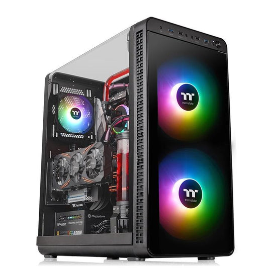 علبة Thermaltake View 37 ARGB Edition Mid Tower (ATX، نافذة Gull-Wing)