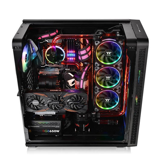 علبة Thermaltake View 37 ARGB Edition Mid Tower (ATX، نافذة Gull-Wing)