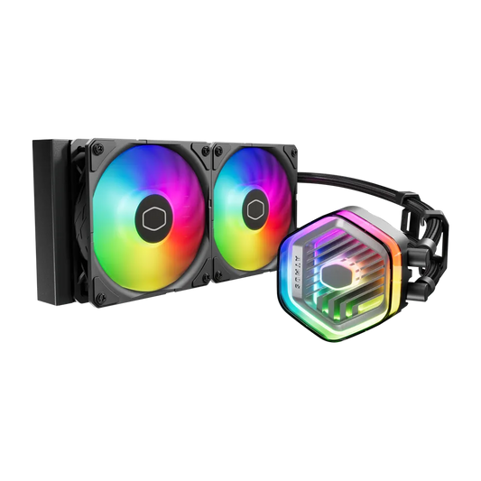 مبرد وحدة المعالجة المركزية Cooler Master MasterLiquid 240 Atmos Black (سائل AIO مقاس 240 مم، ARGB)