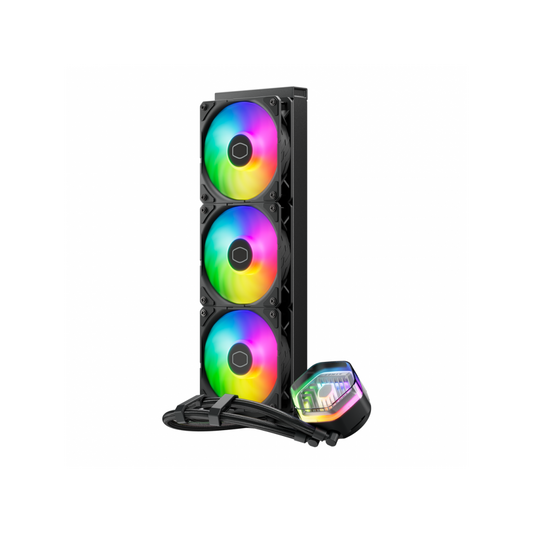 مبرد وحدة المعالجة المركزية Cooler Master MasterLiquid 360 Atmos Black (سائل AIO مقاس 360 مم، ARGB)