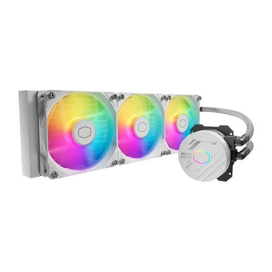 مبرد وحدة المعالجة المركزية Cooler Master MasterLiquid 360 Core II White (سائل AIO مقاس 360 مم، ARGB Gen S)
