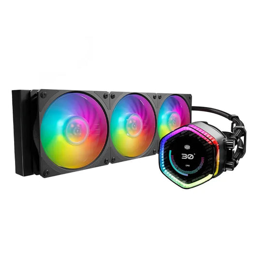 مبرد وحدة المعالجة المركزية Cooler Master MasterLiquid 360 Ion Black (سائل AIO مقاس 360 مم، شاشة LCD)