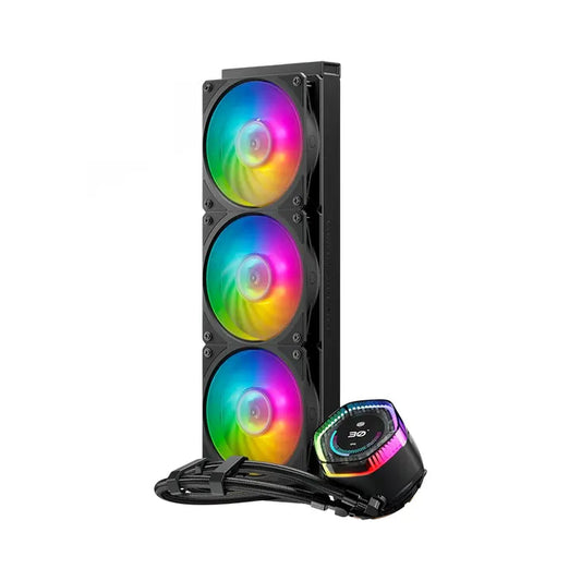 مبرد وحدة المعالجة المركزية Cooler Master MasterLiquid 360 Ion Black (سائل AIO مقاس 360 مم، شاشة LCD)