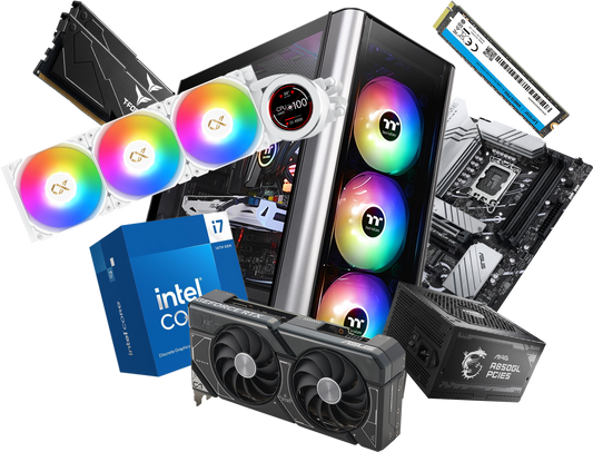 Custom Gaming PC | Intel Core i7-14700F - 32GB DDR5 RAM - 1TB NVMe SSD - ASUS RTX 4070 OC 12GB Graphics - Thermaltake Level 20 Case - 850W Gold PSU