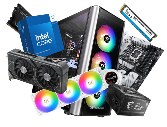 Custom Gaming PC | Intel Core i7-14700KF - 32GB DDR5 RAM - 1TB NVMe SSD - ASUS RTX 4070 OC 12GB Graphics - Thermaltake Level 20 Case - 850W Gold PSU