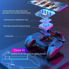 DL88 2-in-1 Phone Cooler with Gaming Triggers