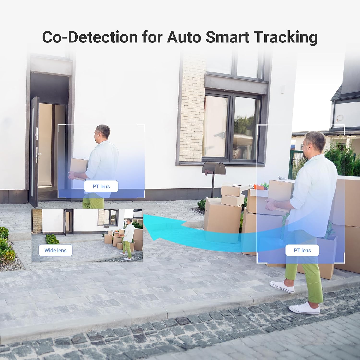 EZVIZ H9c 2K Dual-Lens Outdoor Wi-Fi Camera - 2K Resolution, Smart Color Night Vision and Two-Way Talk