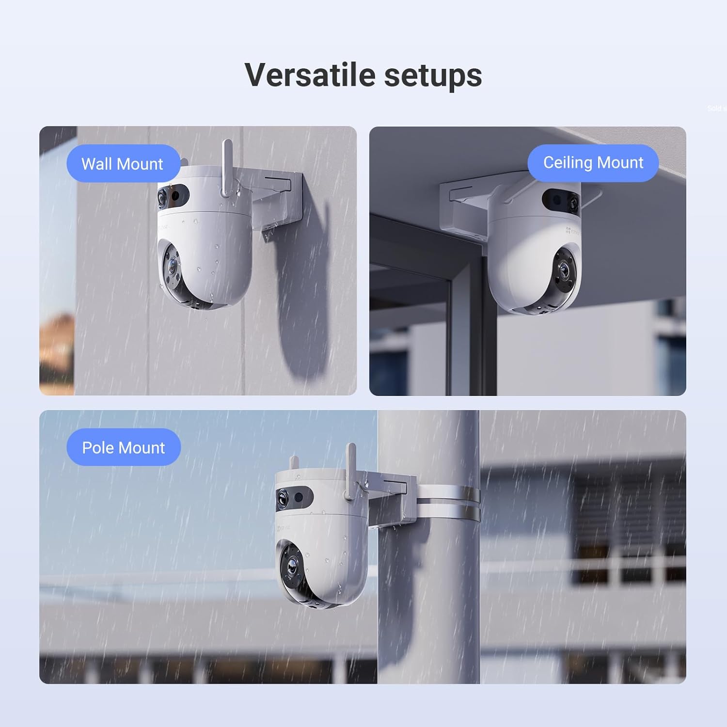 EZVIZ H9c 2K Dual-Lens Outdoor Wi-Fi Camera - 2K Resolution, Smart Color Night Vision and Two-Way Talk