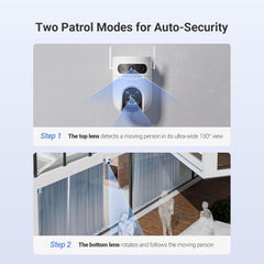 EZVIZ H9c 3K Dual-Lens Outdoor Wi-Fi Camera - 5MP Resolution, Smart Color Night Vision and Two-Way Talk