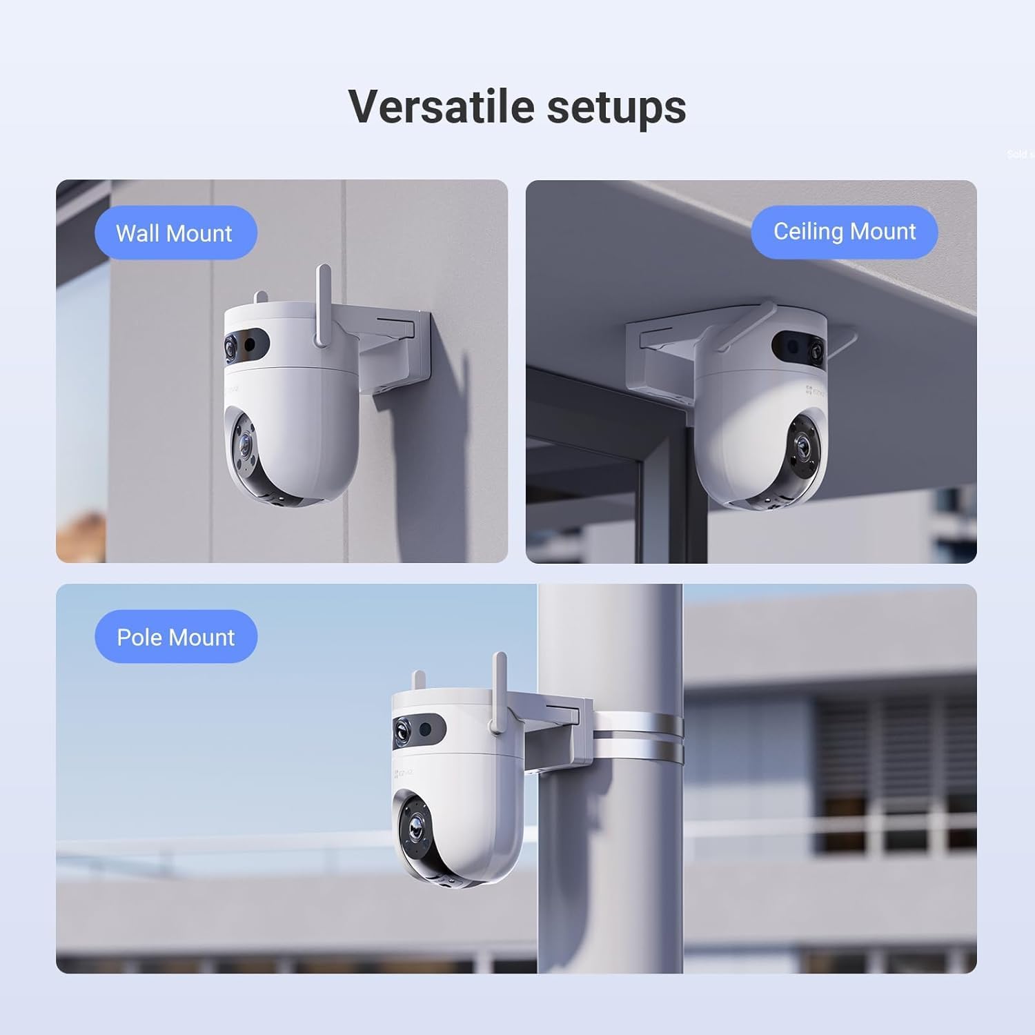 EZVIZ H9c 3K Dual-Lens Outdoor Wi-Fi Camera - 5MP Resolution, Smart Color Night Vision and Two-Way Talk