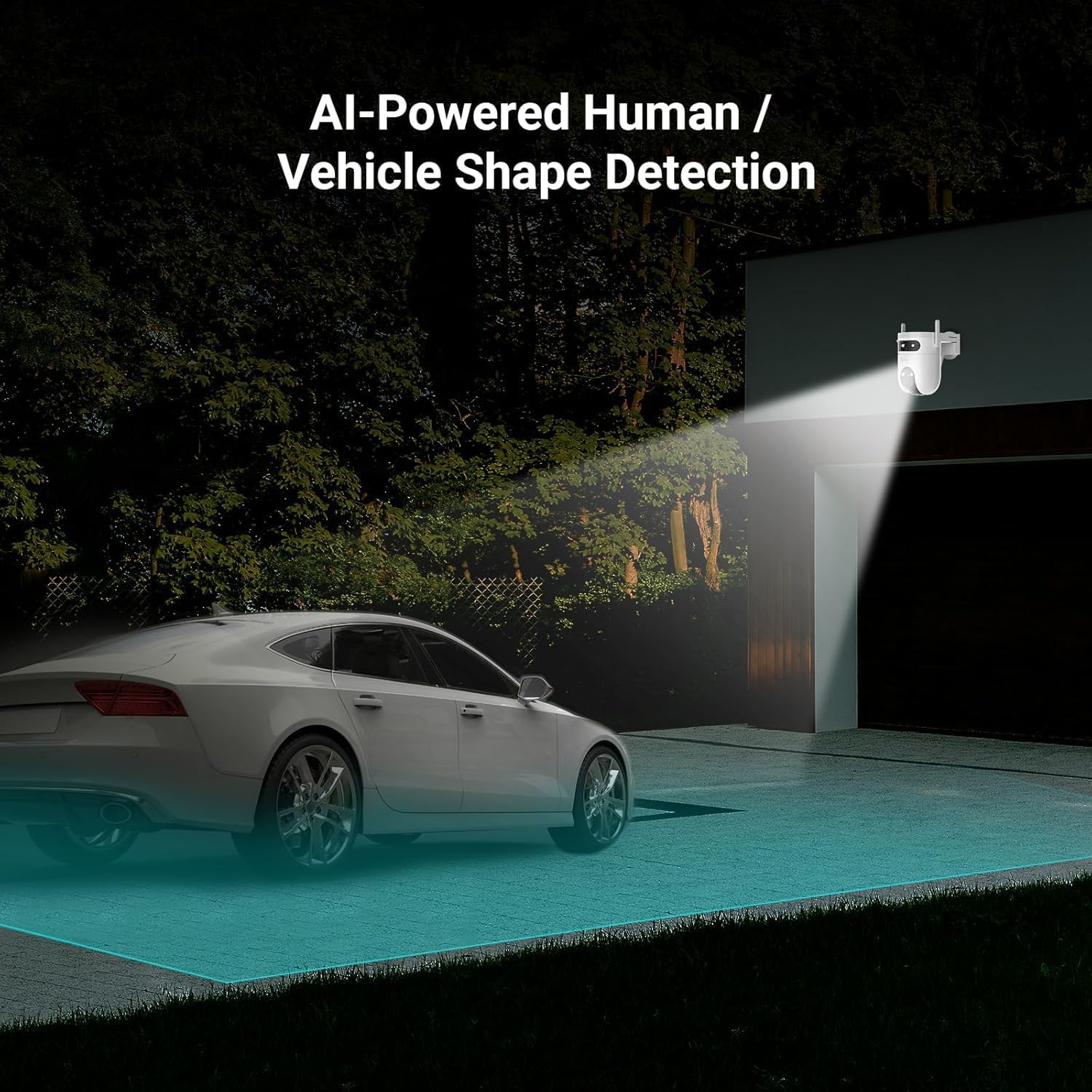 EZVIZ H9c 3K Dual-Lens Outdoor Wi-Fi Camera - 5MP Resolution, Smart Color Night Vision and Two-Way Talk