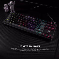 Fantech Atom87 MK887 TKL Mechanical Gaming Keyboard - Black, Blue Switches