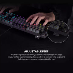 Fantech Atom87 MK887 TKL Mechanical Gaming Keyboard - Black, Blue Switches