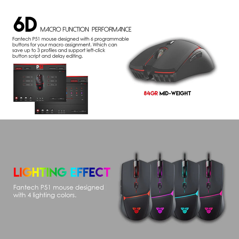 Fantech P51 Gaming Combo Bundle 5-in-1
