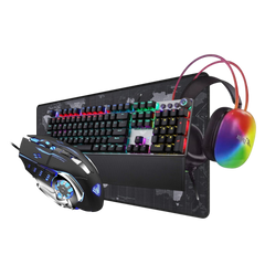Gaming Bundle: AULA F2088 Mechanical Keyboard + AULA S20 Gaming Mouse + Spark H104 RGB Headset + Large Gaming Mouse Pad