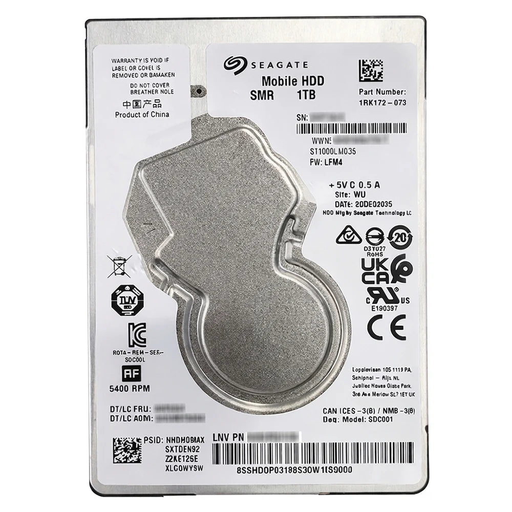 Generic 1TB 2.5-inch Internal Hard Drive for Laptops - 5400 RPM (Used)