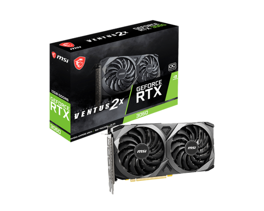 بطاقة الرسومات MSI GeForce RTX 3060 VENTUS 2X OC (12GB GDDR6)