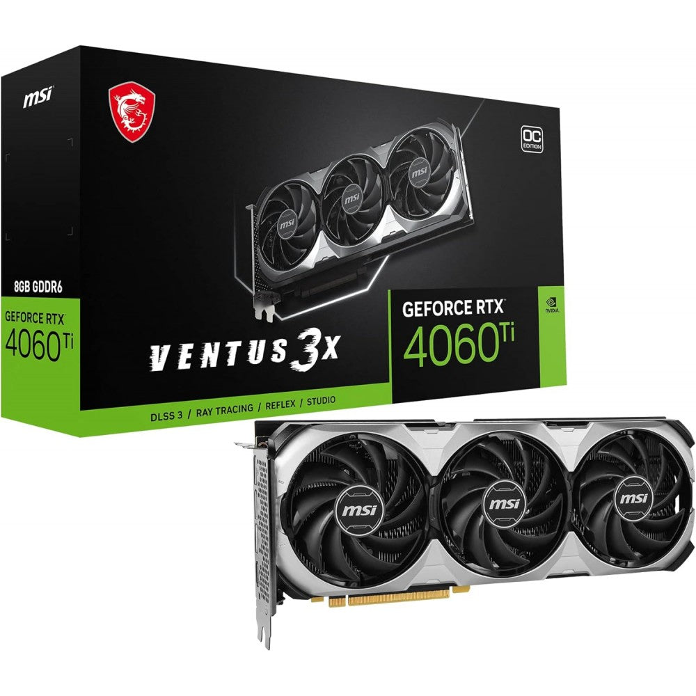 Graphics Card MSI GeForce RTX 4060 Ti VENTUS 3X E1 OC (8GB GDDR6)