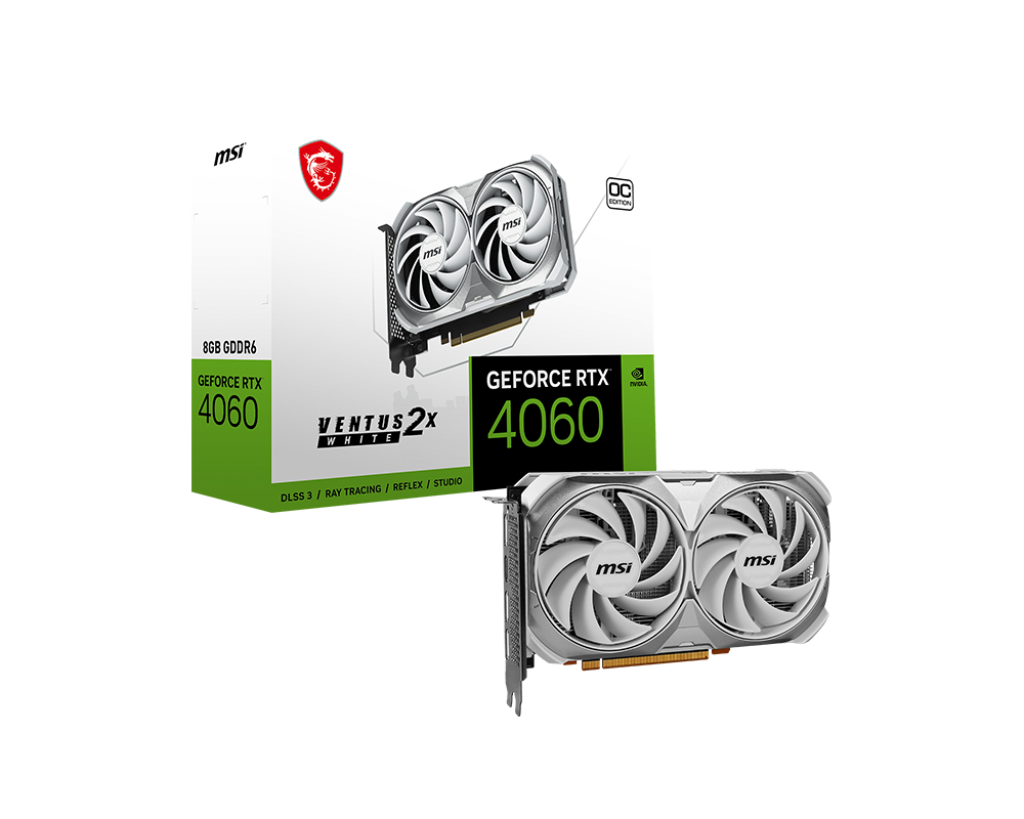 بطاقة الرسومات MSI GeForce RTX 4060 VENTUS 2X BLACK OC (8GB GDDR6)
