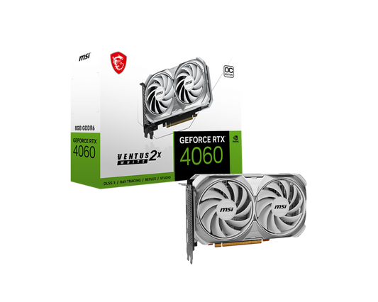 بطاقة الرسومات MSI GeForce RTX 4060 VENTUS 2X BLACK OC (8GB GDDR6)