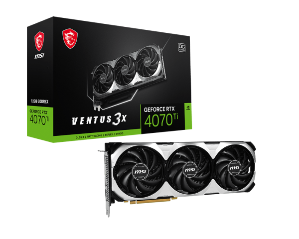 بطاقة الرسومات MSI GeForce RTX 4070 Ti VENTUS 3X OC (12GB GDDR6X)