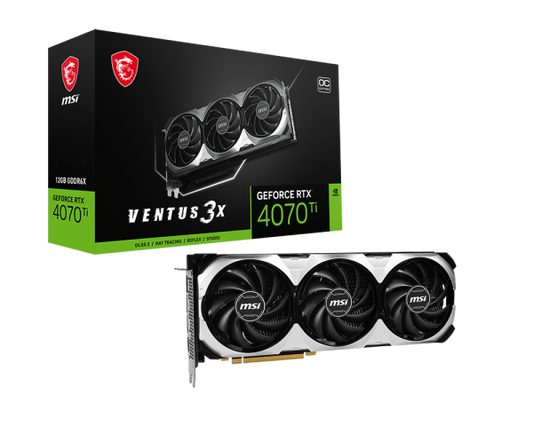 بطاقة الرسومات MSI GeForce RTX 4070 Ti VENTUS 3X OC (12GB GDDR6X)