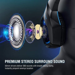 Headphones Gaming Onikuma K1B Blue Red Gray - King Tech