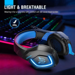 Headphones Gaming Onikuma K1B Blue Red Gray - King Tech