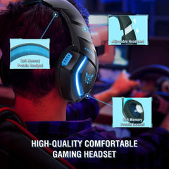 Headphones Gaming Onikuma K1B Blue Red Gray - King Tech